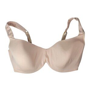 Bali Wide Strap Bra Tan 42DD Seamless Adj Full Coverage Underwire 3710 READ